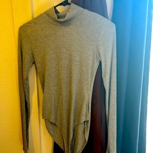 Ribbed turtle knock body suit